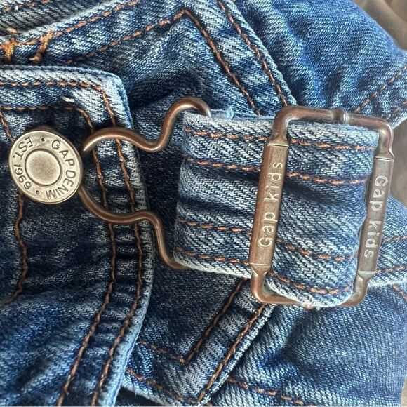 GAP Kids Cotton Distressed Denim Romper Blue Medium EUC - Picture 9 of 9
